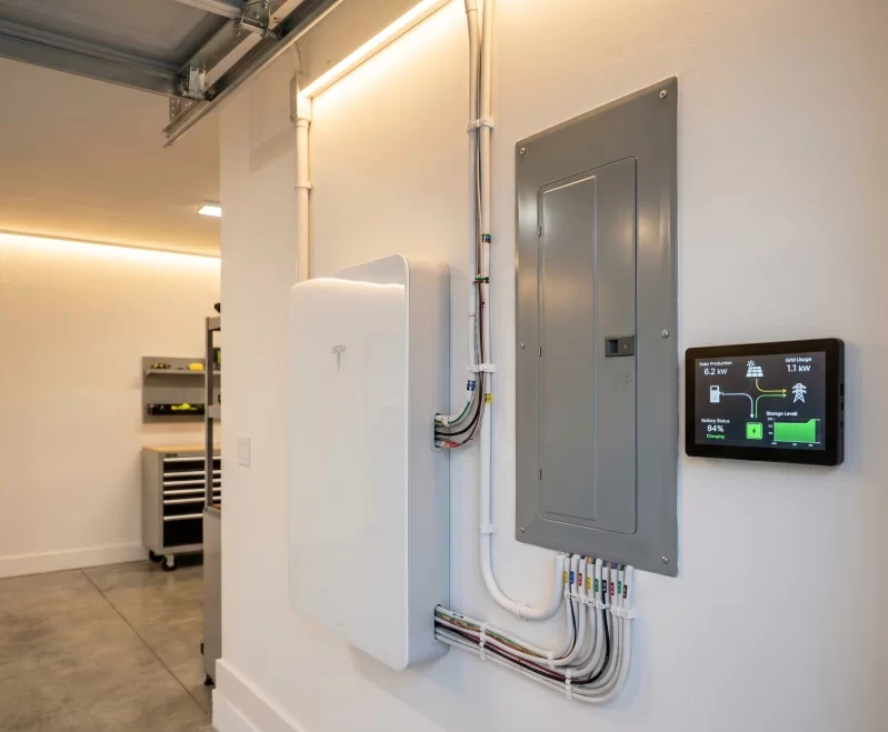 Home battery backup system installed in a South Florida home by B-GELEC
