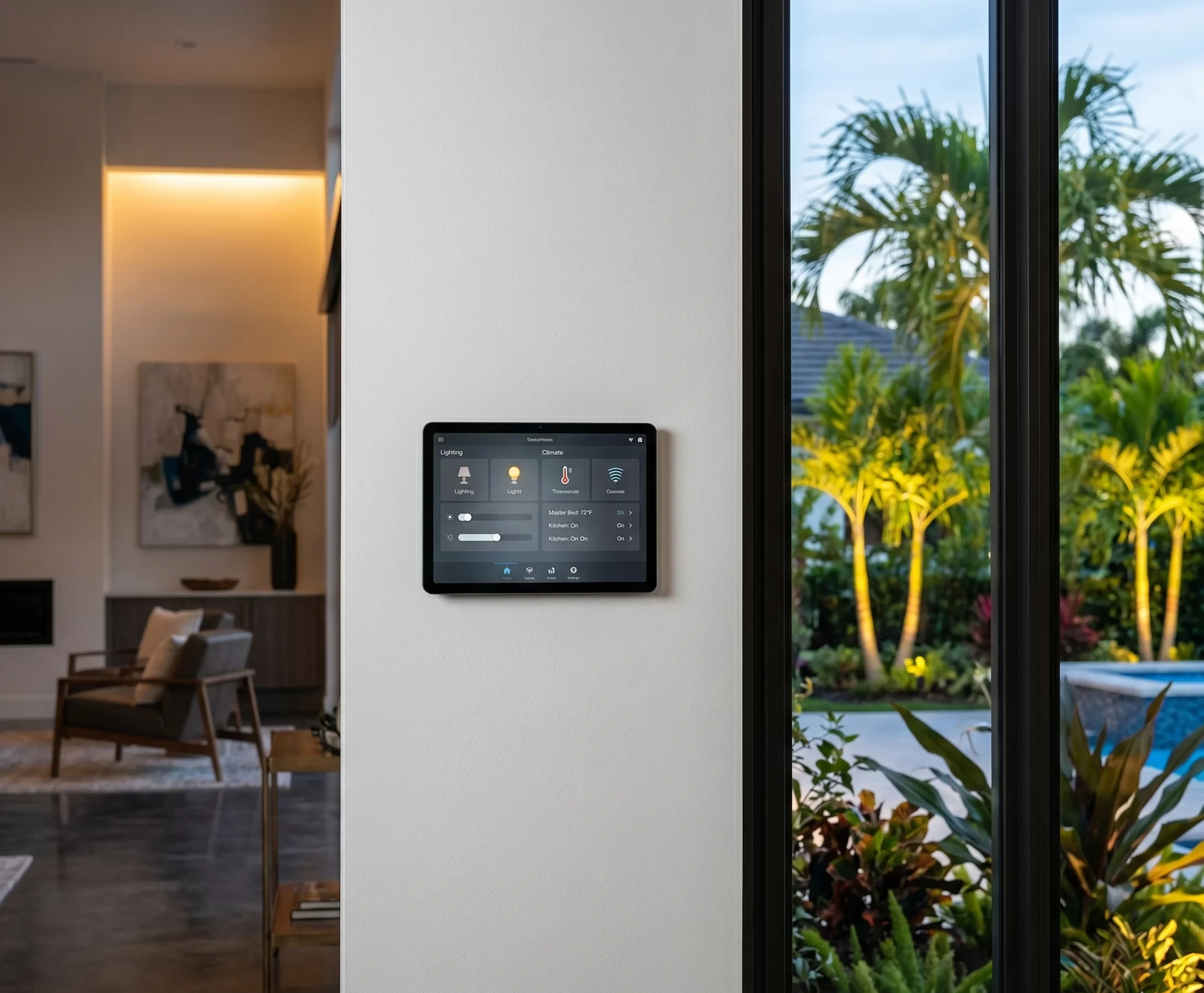 Smart home and low-voltage system in a South Florida luxury home by B-GELEC